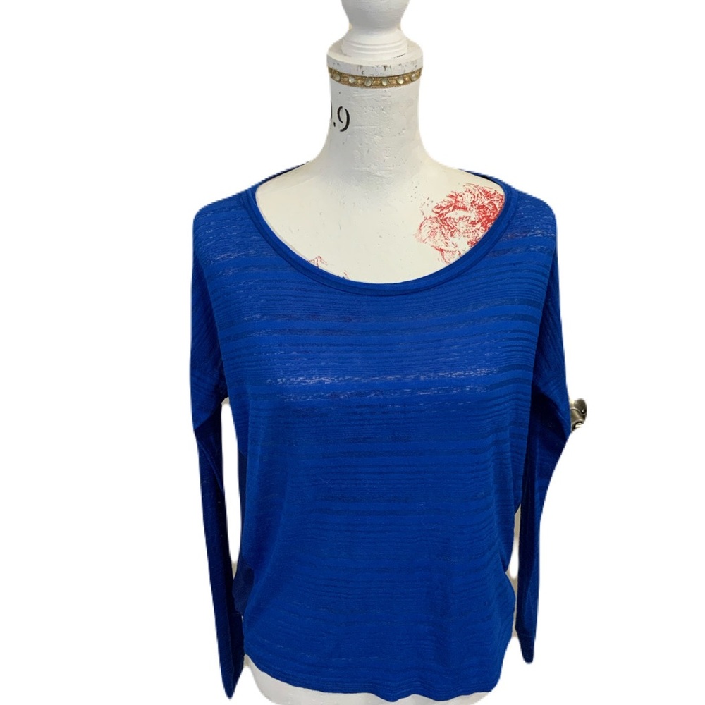 Tea n Rose Royal Blue Long Sleeve Top